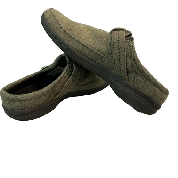 Merrell Olive Green Encore Kassie Wool Slip-on Buckle Clog - Picture 5 of 9